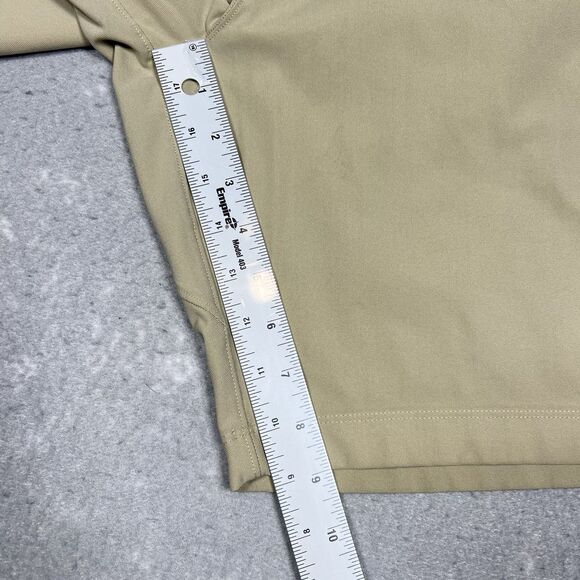 Lululemon Commission Shorts Size 38 Tan Flat Front Chino 9" Inseam Khaki - Picture 7 of 12